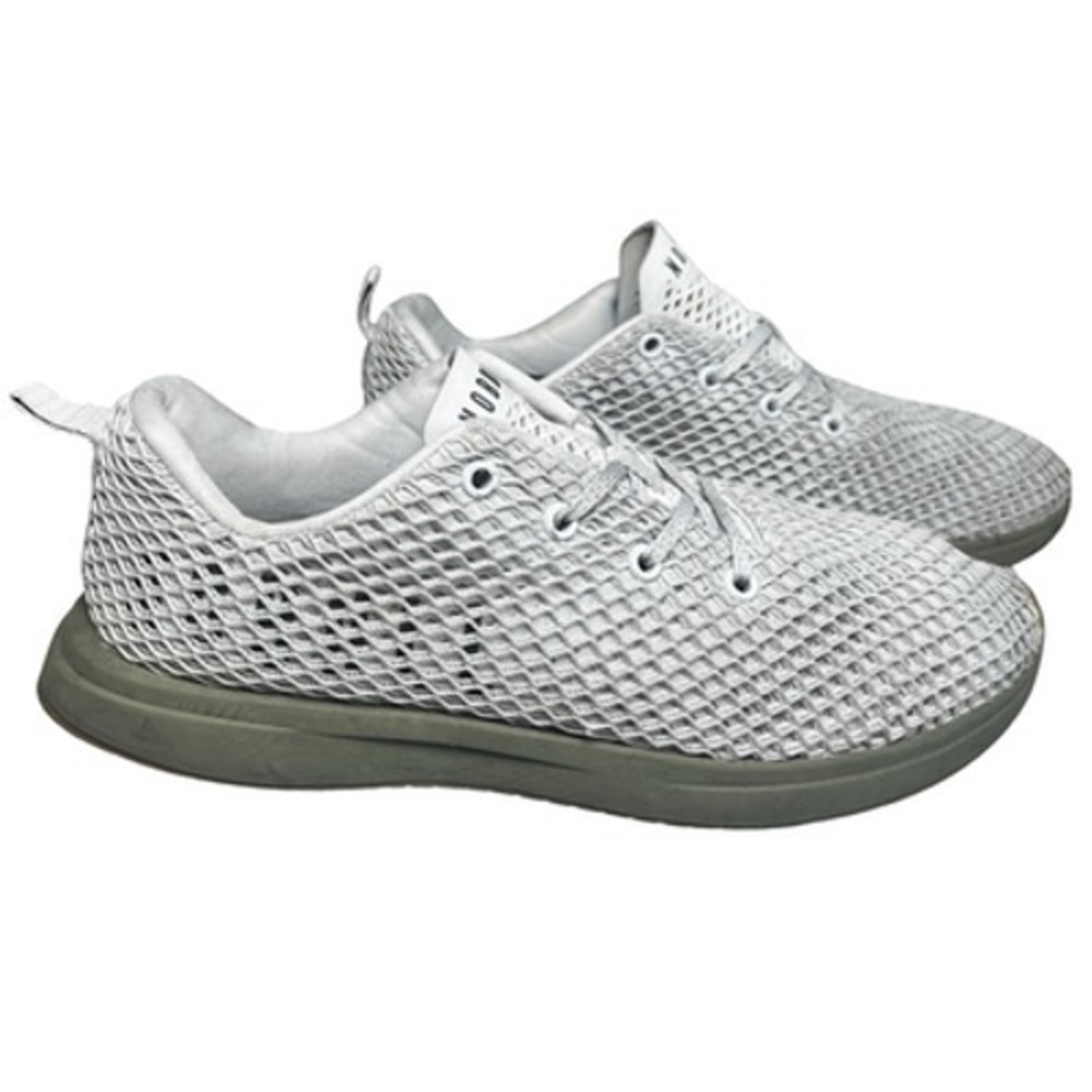 NOBULL Shoes Mens Size 11.5 White Mesh Runner Gray Training Athletic Gym - Picture 2 of 8